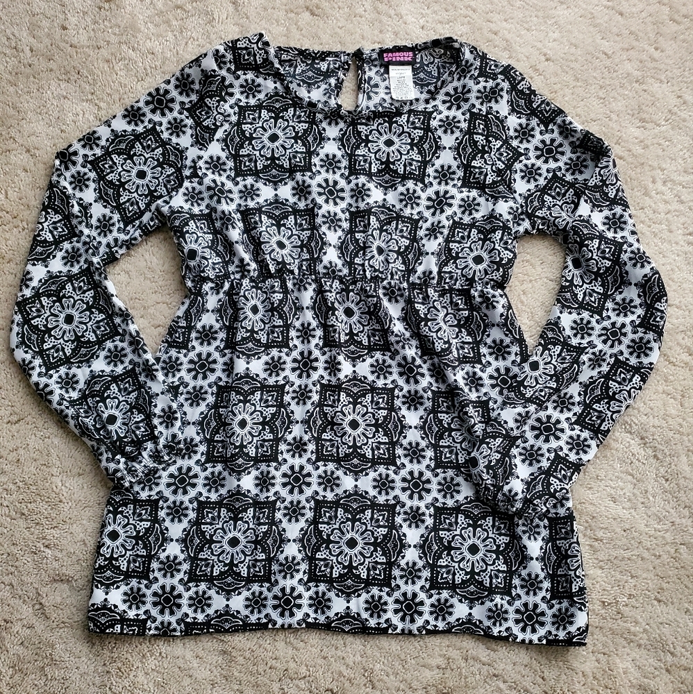 Girls Pasley Print Shirt sz L 14/16-  Preowned